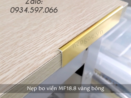 Nẹp U bo viền - Nẹp nhôm bo cánh tủ - Nẹp viền mép gỗ MF18.8