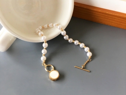 Lắc Tay Ngọc Trai - TiTan Không Rỉ