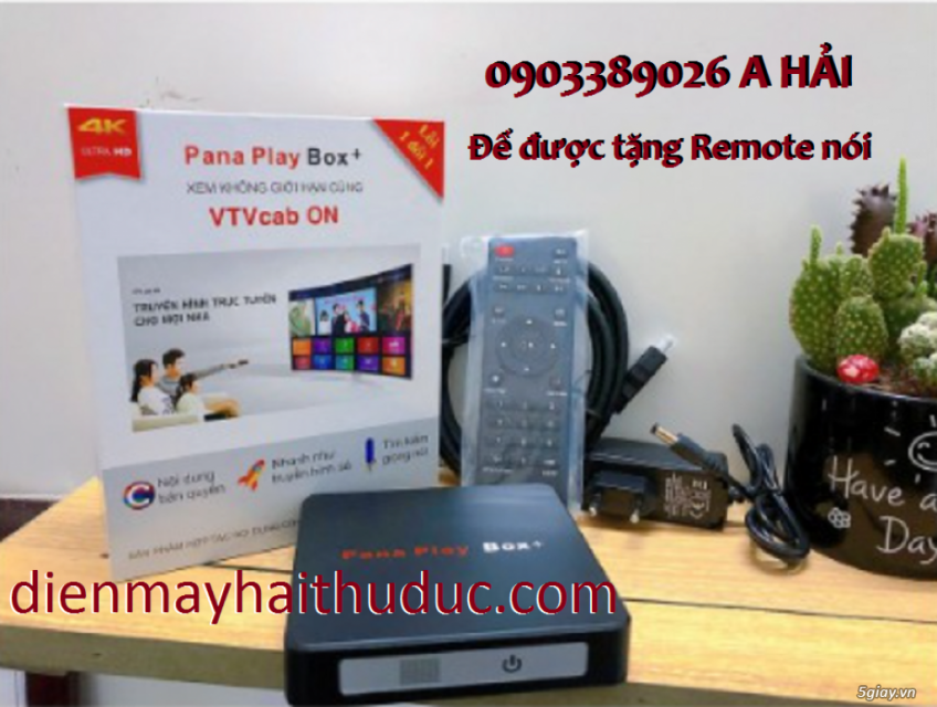 Đầu Pana Play Box+ 4K khuyến mãi remote nói tìm kiếm 1 chạm