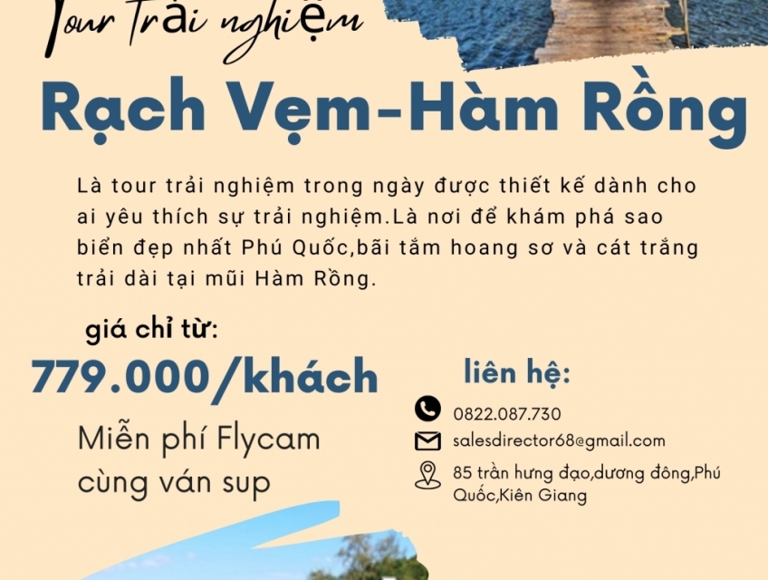 Tour Phú Quốc ( Rạch Vẹm - Hàm Rồng)