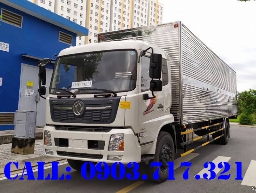 Bán xe tải DongFeng B180 thùng kín dài 9m7 nhập khẩu 2022 giá hỗ trợ