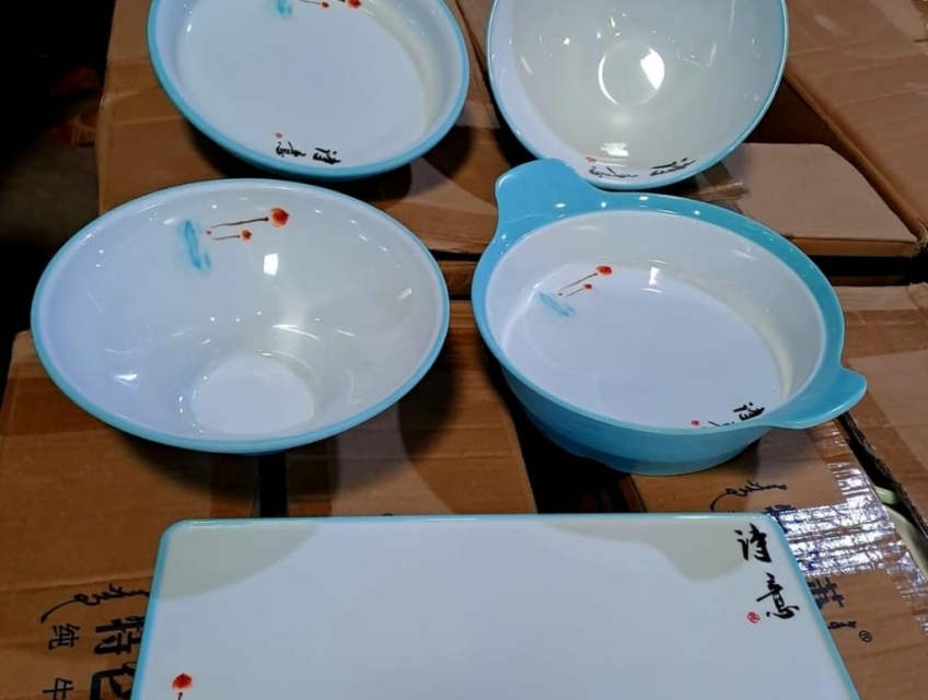 bộ chén dĩa melamine cho quán ăn nhà hàng