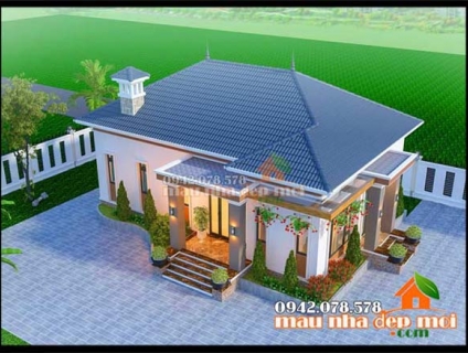 Mẫu thiết kế biệt thự vườn cấp 4 hiện đại 130m2 kiến trúc sinh thái