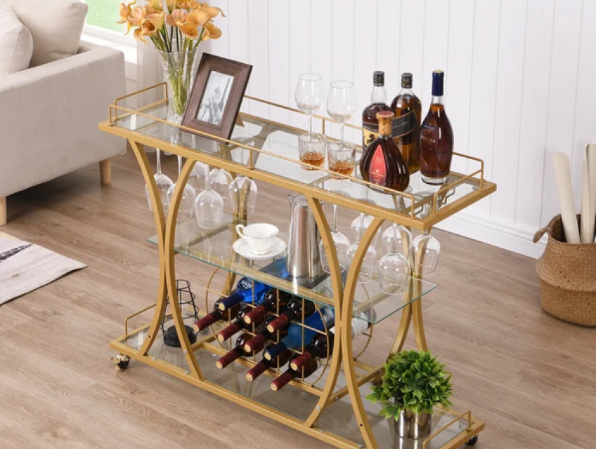 Xe đẩy rượu - thiết kế mới lạ cho phòng trưng bày rượu của bạn