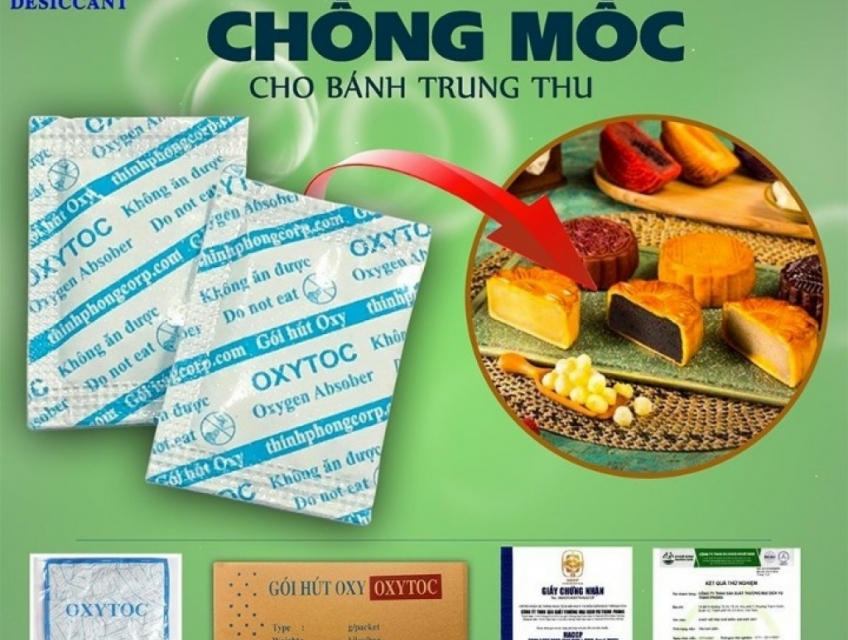 Gói hút oxy chống ẩm mốc cho bánh TRUNG THU
