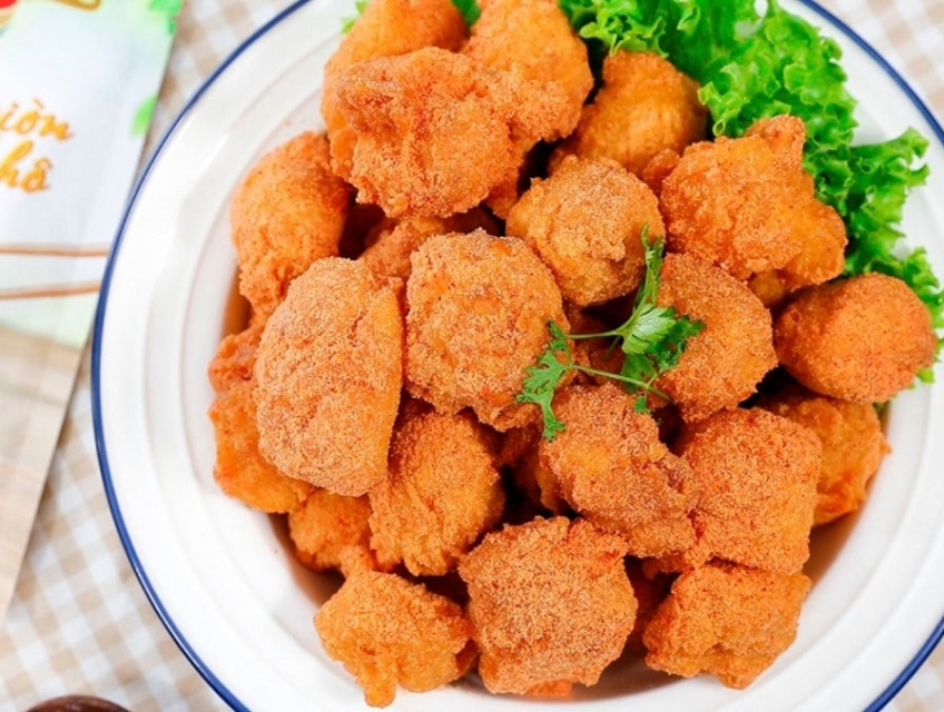 2 cách làm gà popcorn cực dễ với Cơm gà Hải Phòng