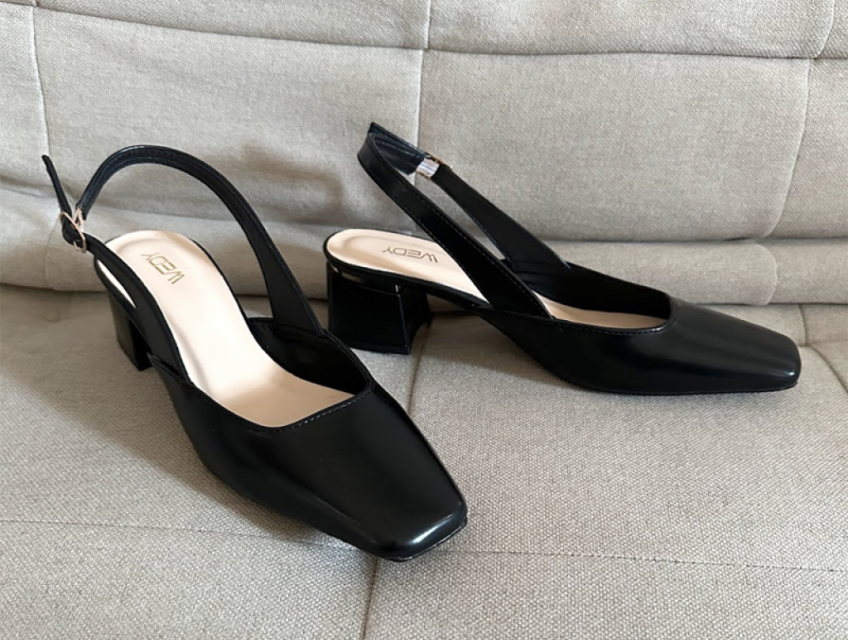 Giày Cao Gót Slingback WEDY Mũi Vuông 5 Phân