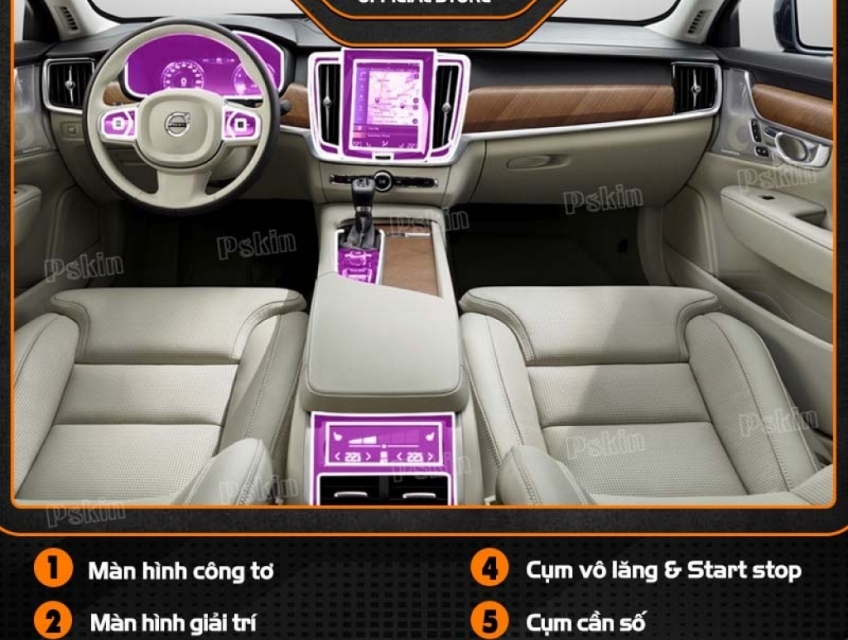 Dán PPF nội thất ô tô Volvo S90 2022 – 2023 cải tiến mới