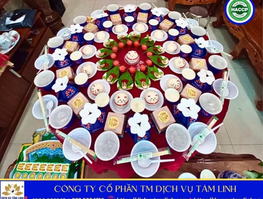 Mâm Cúng Chay Đầy Tháng Bé Gái VIP1