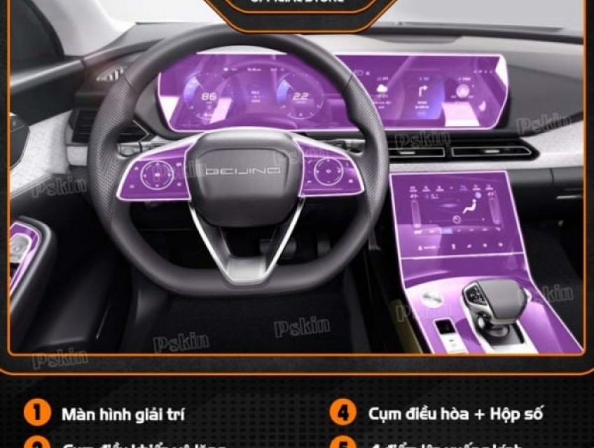 Dán PPF bảo vệ nội thất ô tô Baic Beijing X7