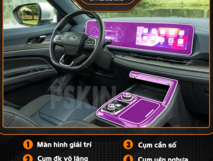 Dán PPF nội thất ô tô Ford Territory 2022 – 2023