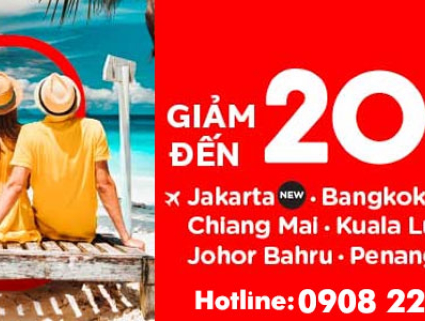 AirAsia giảm 20% giá vé máy bay đi quốc tế