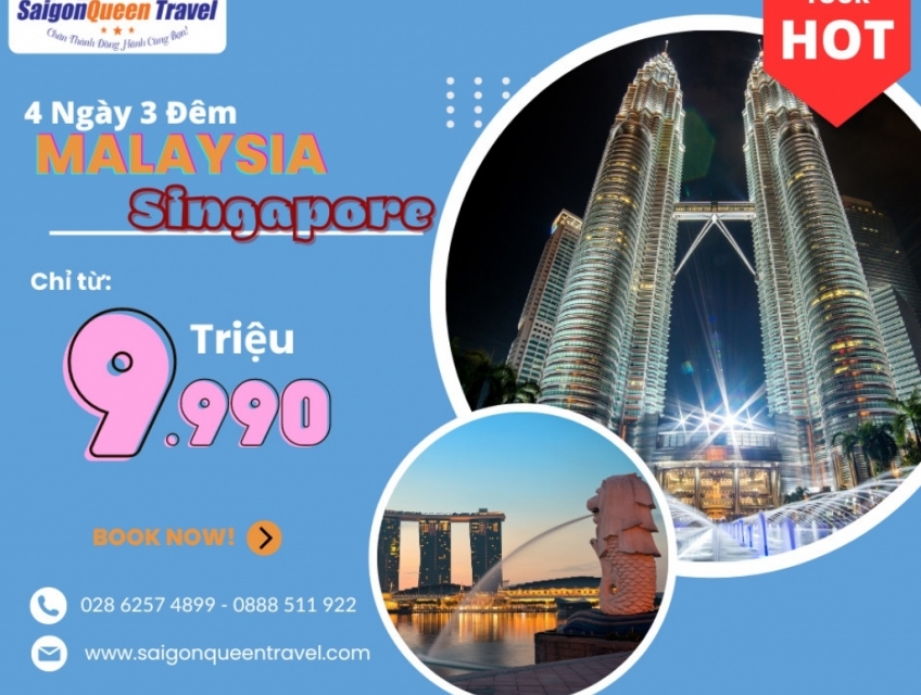 TOUR DU LỊCH MALAYSIA – SINGAPORE 4 NGÀY 3 ĐÊM