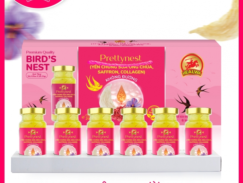 YẾN CHƯNG SỮA ONG CHÚA - SAFFRON COLLAGEN KHÔNG ĐƯỜNG