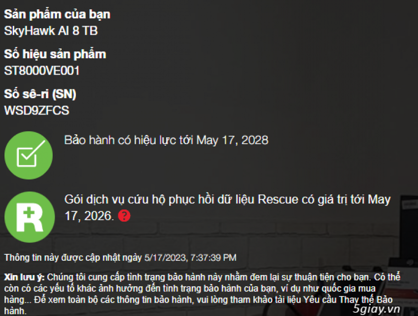 HDD 8Tb Skyhawk New seal cho anh em xài Nas-CCTV-PC-HD