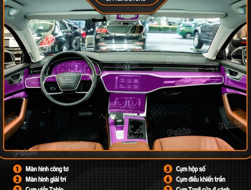 Dán PPF nội thất Audi A6 2019-2023 chống xước tốt