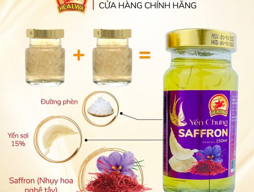 TỔ YẾN CHƯNG SAFFRON – VẢY VÀNG CAO CẤP