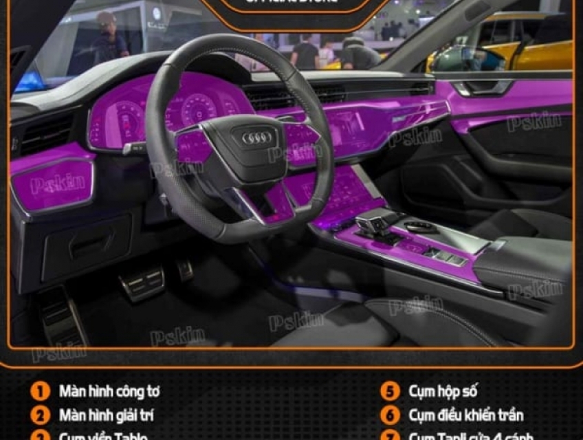 Dán nội thất Audi A7 2018-2023 PPF tự phục hồi vết xước