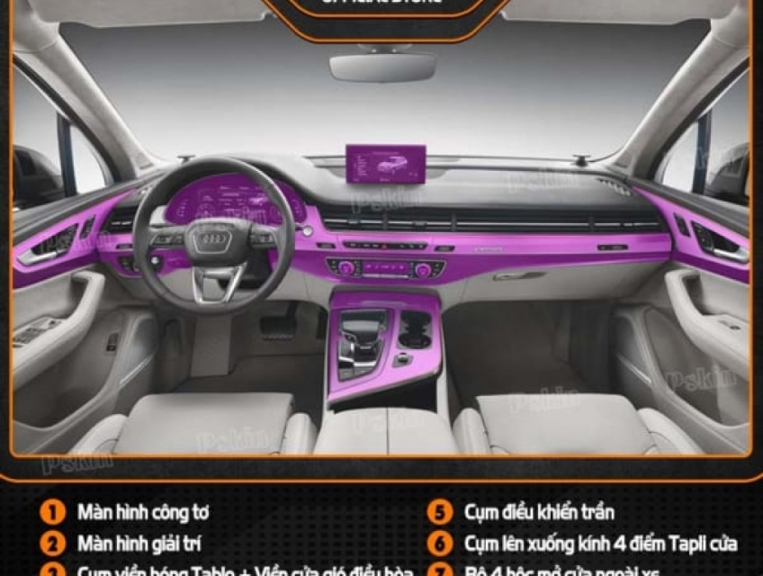 Dán chống xước nội thất Audi Q7 2015-2019 PPF cải tiến mới