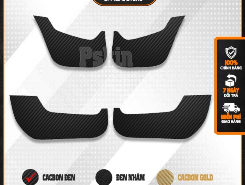 Dán chống xước Tapli cửa Hyundai Kona Carbon đẹp, bền bỉ