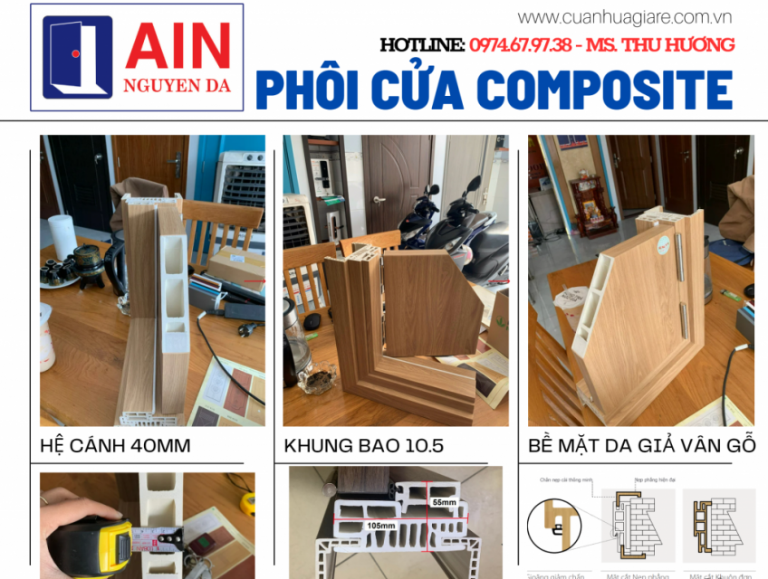 CỬA NHỰA GỖ COMPOSITE GIÁ RẺ - CHÍNH HÃNG - DAIN NGUYỄN ĐA