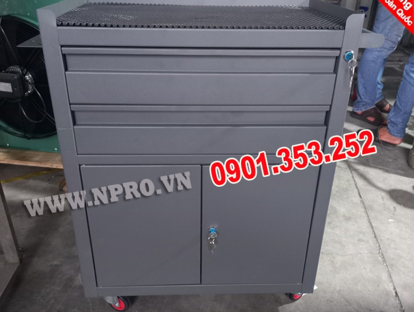 Tủ sắt 3 ngăn đựng đồ nghề thiết bị sơn tĩnh điện