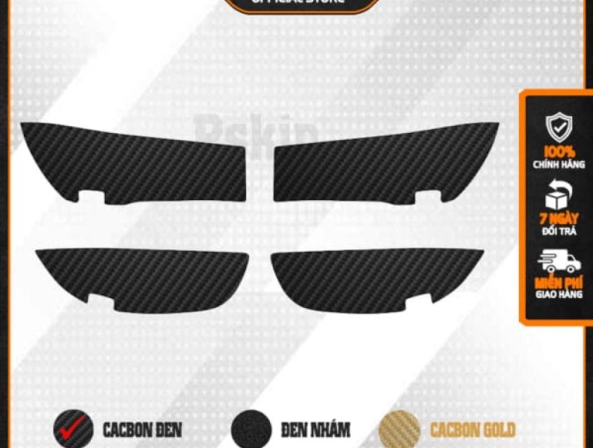 Dán Tapli cửa ô tô Toyota Camry 2014-2018 vân Carbon 5D