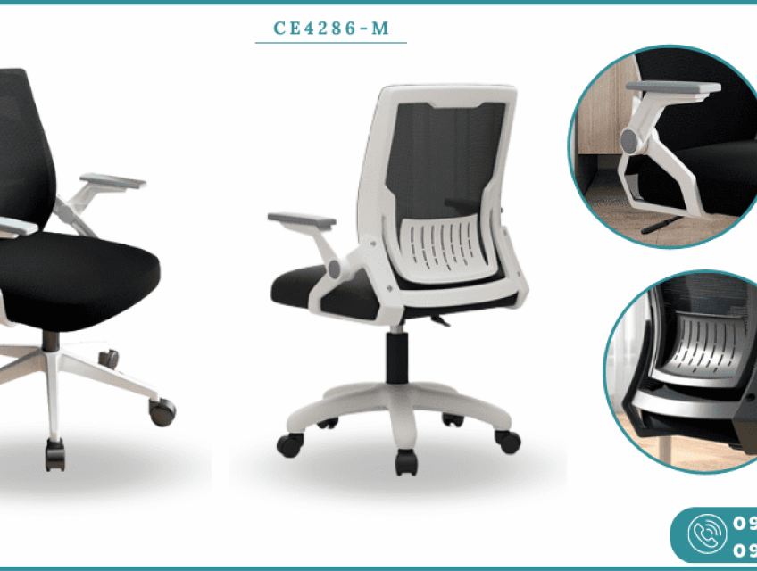 Ghế Xoay Văn Phòng Tay Xếp Gọn Giá Rẻ HCM