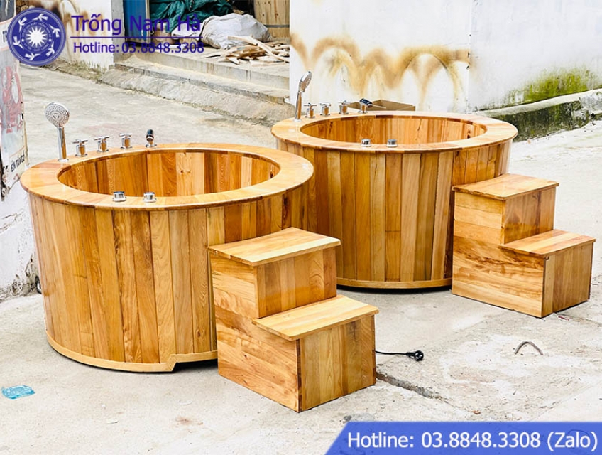 bồn tắm gỗ sục khí massage giá rẻ