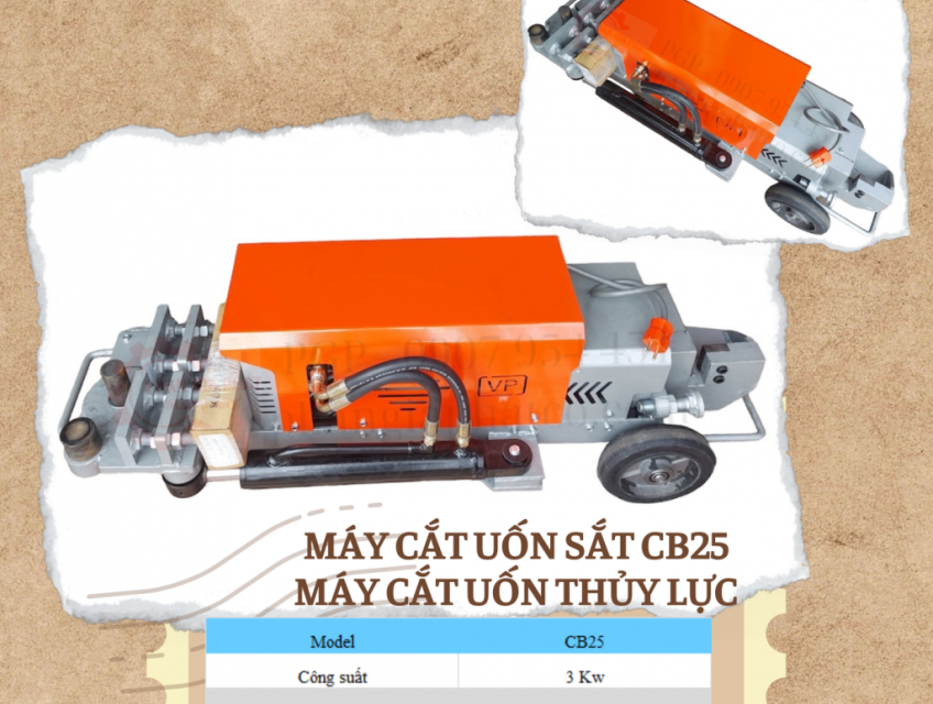 Máy cắt uốn sắt CB25, Máy cắt uốn thủy lực