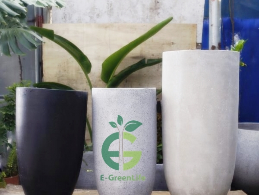 Chậu Xi Măng Nhẹ Hình Đầu Đạn