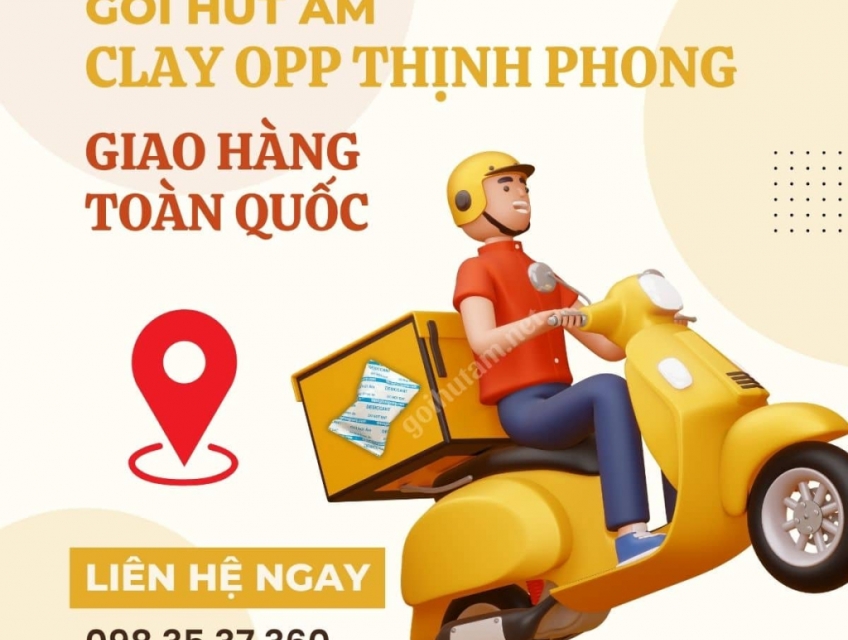 Gói hút ẩm Clay OPP Thịnh Phong bảo quản thực phẩm khô