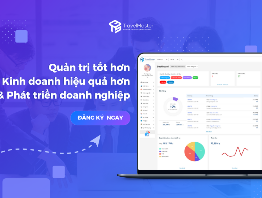 Phần mềm du lịch TravelMaster- Giải pháp quản trị Doanh nghiệp Du lịch