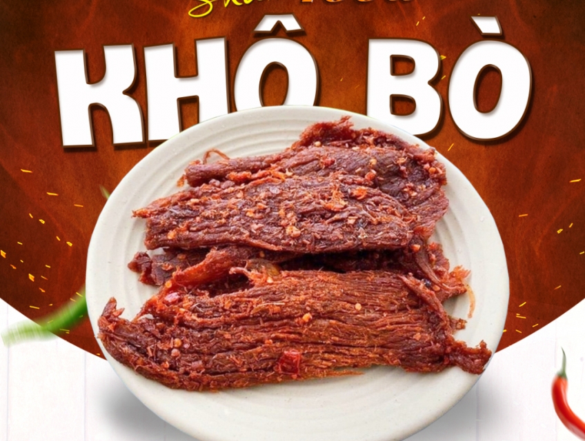 Khô bò thơm ngon gói 100gb