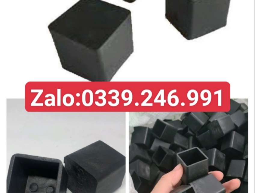 Ủng ngoài vuông, chân đế cao su KT 25X25mm