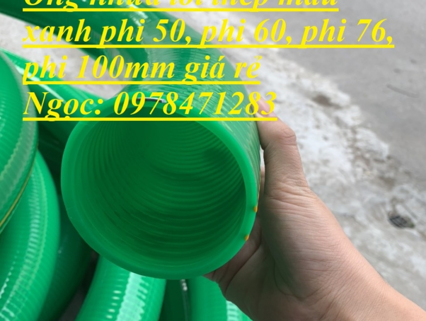 Chuyên cung cấp ống nhựa lõi thép màu xanh phi 60 hút bể phốt.