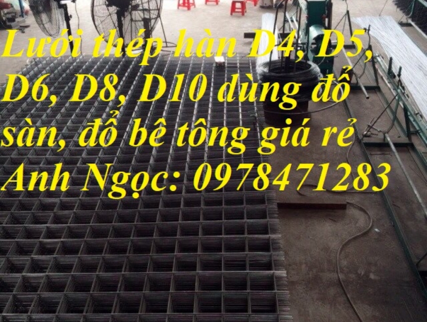 Nhận sản xuất lưới thép hàn đổ sàn dạng cuộn,dạng tấm phi 4,phi 5.