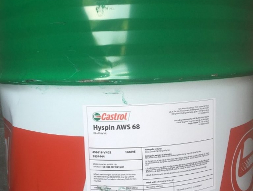 Dầu thủy lực Castrol Hyspin AWS 68 Chính hãng, Giá tốt tại TPHCM.