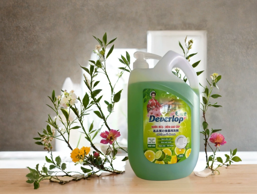 ✨ Bếp sạch bóng, chén bát thơm tho với Nước rửa chén Deverlop One 2lít