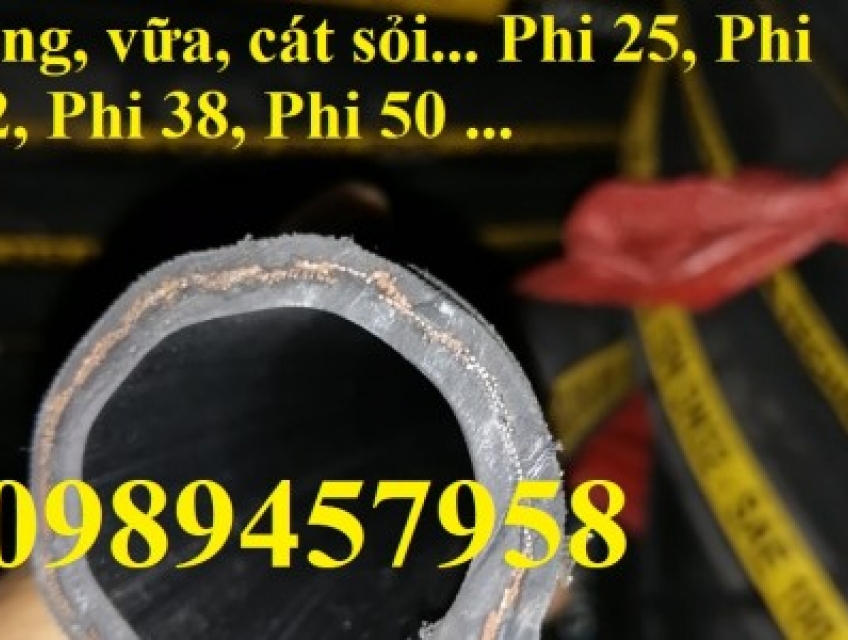 Ống cao su bố vải D32, Vòi cao su hút bê tông, Ống cao su hút cát