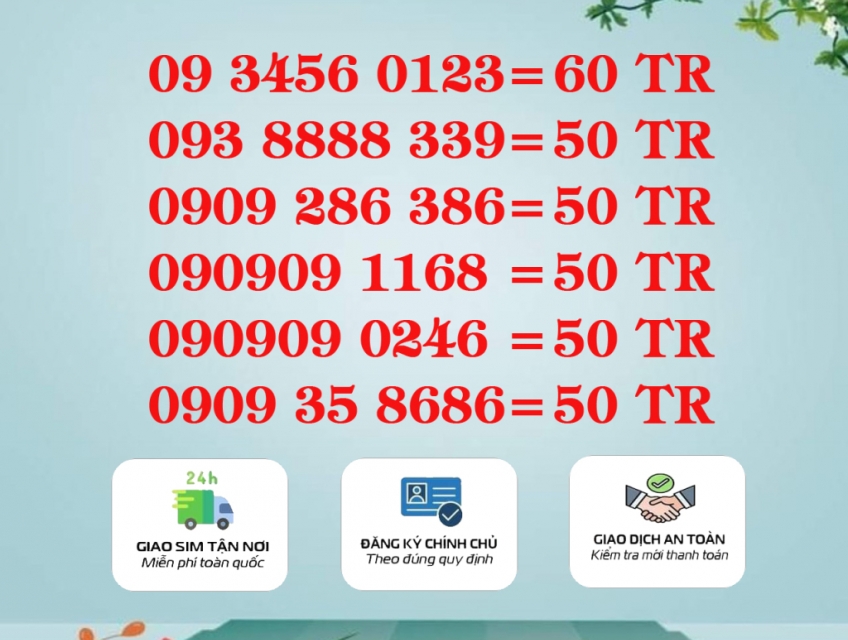 Cần bán 0909.338.999-0909.86.87.88-0903.123.666-0909.68.38.68,....