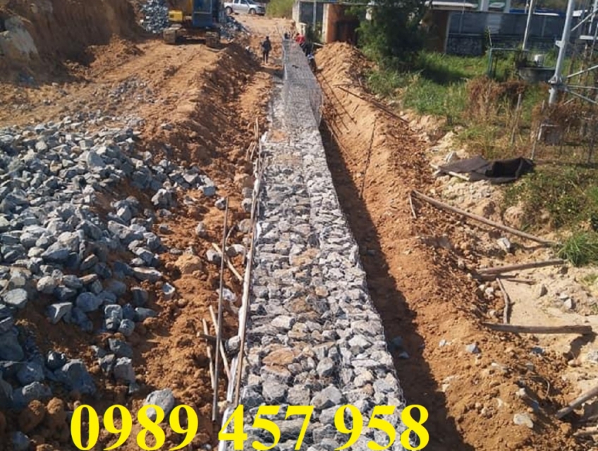 Rọ đá chống sạt lở, Rọ thép 2x1x0,5m, Rọ mạ kẽm 1x1x1