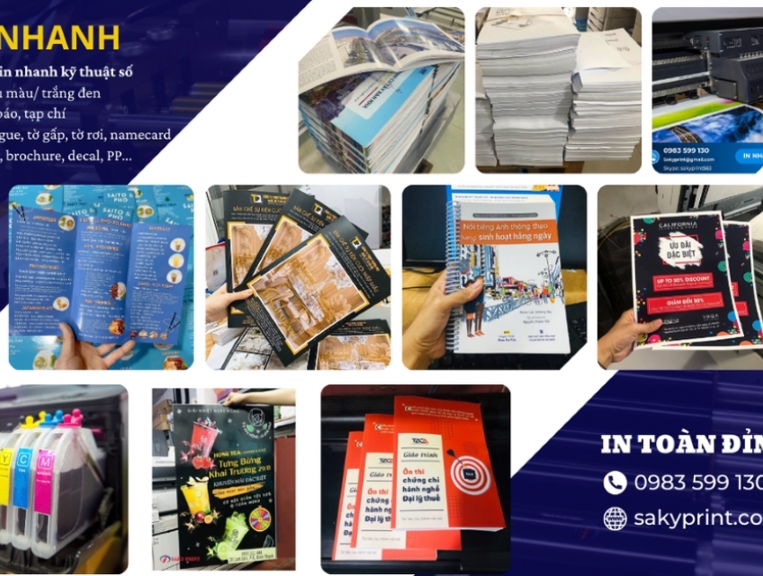 Dịch vụ in ấn tài liệu giá rẻ tại trung tâm TP HCM