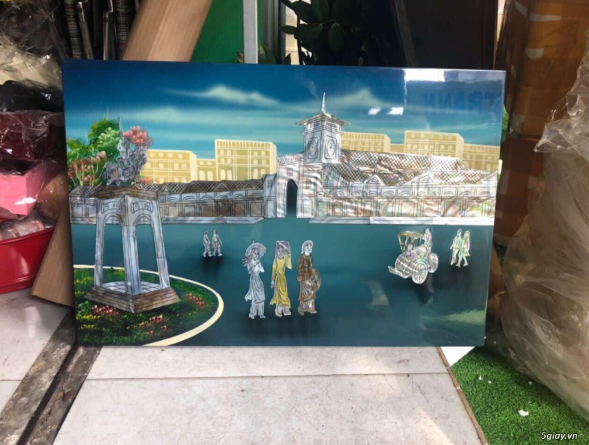 tranh sơn mài, bán tranh sơn mài tặng tân gia, tranh tặng tân đẹp