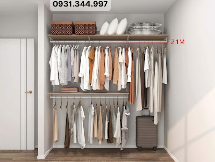 Giải pháp của bạn - Kệ thanh ray AMD, giúp chị em biến tủ đồ lộn xộn