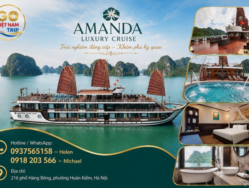 DU THUYỀN AMANDA LUXURY CRUISE 3 NGÀY 2 ĐÊM