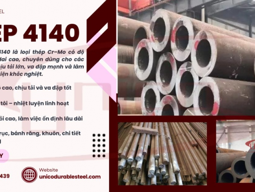 Thép hợp kim 4140 nhập khẩu chính ngạch: Giải pháp phôi chuẩn mác vượt trội cho cơ khí chế tạo