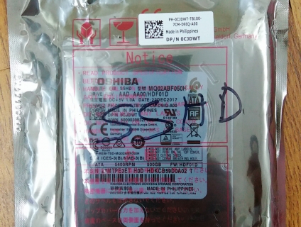 Ổ cứng SSHD 500gb/5400 Toshiba nhanh gấp 5 lần HDD dành cho laptop