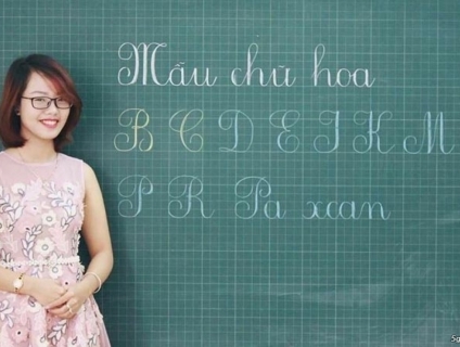 Bảng kẻ ô li, Bảng từ xanh viết phấn kẻ ô li Tiểu học