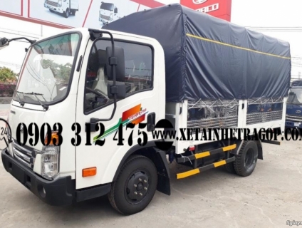 xe tải teraco tera250 thùng mui bạt tải 2t5, trả góp lãi suất thấp